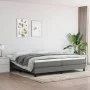Cama box spring con colchón tela gris oscuro 200x200 cm de vidaXL, Camas y somieres - Ref: Foro24-3144102, Precio: 524,20 €, ...