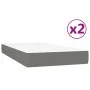 Box spring bed with dark gray fabric mattress 200x200 cm by vidaXL, Beds and slatted bases - Ref: Foro24-3144102, Price: 524,...
