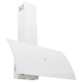 Campana extractora de pared acero vidrio templado blanco 90 cm