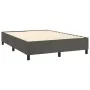 Box spring bed with dark gray velvet mattress 140x190 cm by vidaXL, Beds and slatted bases - Ref: Foro24-3144676, Price: 399,...