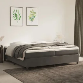 Box spring bed with dark gray velvet mattress 200x200 cm by vidaXL, Beds and slatted bases - Ref: Foro24-3144700, Price: 499,...