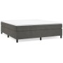 Box spring bed with dark gray velvet mattress 200x200 cm by vidaXL, Beds and slatted bases - Ref: Foro24-3144700, Price: 509,...