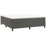Box spring bed with dark gray velvet mattress 200x200 cm by vidaXL, Beds and slatted bases - Ref: Foro24-3144700, Price: 509,...