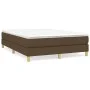 Box spring bed with dark brown fabric mattress 140x190 cm by vidaXL, Beds and slatted bases - Ref: Foro24-3144170, Price: 396...