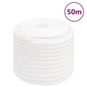 Cuerda de barco polipropileno blanco intenso 16 mm 50 m