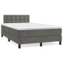 Cama box spring con colchón terciopelo gris oscuro 120x200 cm de vidaXL, Camas y somieres - Ref: Foro24-3141534, Precio: 368,...