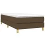 Box spring bed with dark brown fabric mattress 100x200 cm by vidaXL, Beds and slatted bases - Ref: Foro24-3144154, Price: 290...