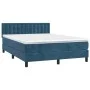 Boxspringbett mit dunkelblauer Samtmatratze 140x200 cm von vidaXL, Betten und Lattenroste - Ref: Foro24-3141549, Preis: 417,2...