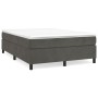 Cama box spring con colchón terciopelo gris oscuro 140x200 cm de vidaXL, Camas y somieres - Ref: Foro24-3144682, Precio: 385,...