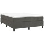 Cama box spring con colchón terciopelo gris oscuro 140x200 cm de vidaXL, Camas y somieres - Ref: Foro24-3144682, Precio: 385,...