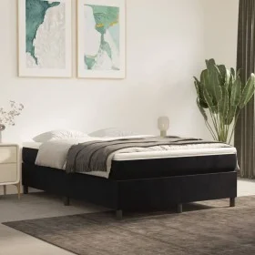 Box spring bed with black velvet mattress 140x190 cm by vidaXL, Beds and slatted bases - Ref: Foro24-3144677, Price: 385,97 €...