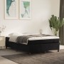 Cama box spring con colchón terciopelo negro 140x190 cm