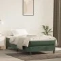 Cama box spring con colchón terciopelo verde oscuro 90x190 cm de vidaXL, Camas y somieres - Ref: Foro24-3144306, Precio: 244,...