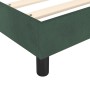 Cama box spring con colchón terciopelo verde oscuro 90x190 cm