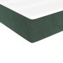 Cama box spring con colchón terciopelo verde oscuro 90x190 cm