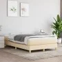 Cama box spring con colchón tela color crema 120x200 cm de vidaXL, Camas y somieres - Ref: Foro24-3144164, Precio: 341,69 €, ...