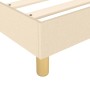 Box spring bed with cream fabric mattress 120x200 cm by vidaXL, Beds and slatted bases - Ref: Foro24-3144164, Price: 349,57 €...