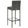 Hohe Gartenhocker, Kissen, 2 Stück, graues synthetisches Rattan von vidaXL, Gartenstühle - Ref: Foro24-313436, Preis: 161,54 ...