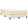 Box spring bed with cream fabric mattress 120x200 cm by vidaXL, Beds and slatted bases - Ref: Foro24-3144066, Price: 342,28 €...