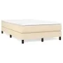 Box spring bed with cream fabric mattress 120x200 cm by vidaXL, Beds and slatted bases - Ref: Foro24-3144066, Price: 334,25 €...