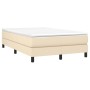 Box spring bed with cream fabric mattress 120x200 cm by vidaXL, Beds and slatted bases - Ref: Foro24-3144066, Price: 342,28 €...