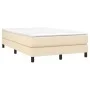Box spring bed with cream fabric mattress 120x200 cm by vidaXL, Beds and slatted bases - Ref: Foro24-3144066, Price: 334,25 €...