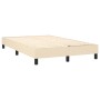Box spring bed with cream fabric mattress 120x200 cm by vidaXL, Beds and slatted bases - Ref: Foro24-3144066, Price: 342,28 €...