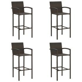 Küchenhocker 4 Einheiten braunes synthetisches Rattan von vidaXL, Gartenstühle - Ref: Foro24-313454, Preis: 175,50 €, Rabatt: %
