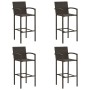 Taburetes de cocina 4 unidades ratán sintético marrón de vidaXL, Sillas de jardín - Ref: Foro24-313454, Precio: 175,50 €, Des...