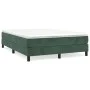 Box spring bed with dark green velvet mattress 140x200 cm by vidaXL, Beds and slatted bases - Ref: Foro24-3144336, Price: 379...