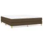 Box spring bed with dark brown fabric mattress 180x200 cm by vidaXL, Beds and slatted bases - Ref: Foro24-3144194, Price: 473...