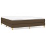 Cama box spring con colchón tela marrón oscuro 180x200 cm de vidaXL, Camas y somieres - Ref: Foro24-3144194, Precio: 484,06 €...