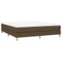 Box spring bed with dark brown fabric mattress 180x200 cm by vidaXL, Beds and slatted bases - Ref: Foro24-3144194, Price: 473...