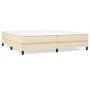 Box spring bed with cream fabric mattress 200x200 cm by vidaXL, Beds and slatted bases - Ref: Foro24-3144106, Price: 492,41 €...