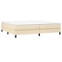 Cama box spring con colchón tela color crema 200x200 cm de vidaXL, Camas y somieres - Ref: Foro24-3144106, Precio: 492,30 €, ...