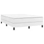 Box spring bed with white synthetic leather mattress 140x200cm by vidaXL, Beds and slatted bases - Ref: Foro24-3144262, Price...