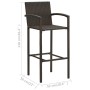 Taburetes de cocina 4 unidades ratán sintético marrón de vidaXL, Sillas de jardín - Ref: Foro24-313454, Precio: 175,50 €, Des...