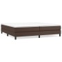 Cama box spring con colchón cuero sintético marrón 200x200 cm de vidaXL, Camas y somieres - Ref: Foro24-3144282, Precio: 508,...
