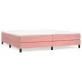 Box spring bed with pink velvet mattress 200x200 cm by vidaXL, Beds and slatted bases - Ref: Foro24-3144356, Price: 467,06 €,...