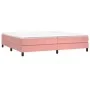 Box spring bed with pink velvet mattress 200x200 cm by vidaXL, Beds and slatted bases - Ref: Foro24-3144356, Price: 467,06 €,...