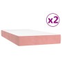 Boxspringbett mit rosa Samtmatratze 200x200 cm von vidaXL, Betten und Lattenroste - Ref: Foro24-3144356, Preis: 506,18 €, Rab...