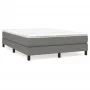 Cama box spring con colchón tela gris oscuro 160x200 cm de vidaXL, Camas y somieres - Ref: Foro24-3144086, Precio: 457,39 €, ...
