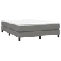Cama box spring con colchón tela gris oscuro 160x200 cm de vidaXL, Camas y somieres - Ref: Foro24-3144086, Precio: 457,39 €, ...