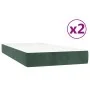 Box spring bed with dark green velvet mattress 200x200 cm by vidaXL, Beds and slatted bases - Ref: Foro24-3144702, Price: 567...