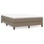 Box spring bed with taupe gray fabric mattress 140x200 cm by vidaXL, Beds and slatted bases - Ref: Foro24-3144081, Price: 406...