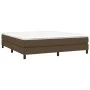 Box spring bed with dark brown fabric mattress 180x200 cm by vidaXL, Beds and slatted bases - Ref: Foro24-3144096, Price: 480...