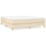 Boxspringbett mit cremefarbener Stoffmatratze 160x200 cm von vidaXL, Betten und Lattenroste - Ref: Foro24-3144188, Preis: 435...
