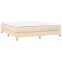 Box spring bed with cream fabric mattress 160x200 cm by vidaXL, Beds and slatted bases - Ref: Foro24-3144188, Price: 442,70 €...