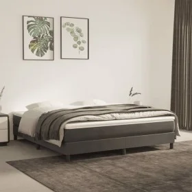 Boxspringbett mit dunkelgrauer Samtmatratze 180x200 cm von vidaXL, Betten und Lattenroste - Ref: Foro24-3144346, Preis: 449,9...