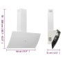 White tempered glass steel wall extractor hood 90 cm by vidaXL, Extractors - Ref: Foro24-51678, Price: 230,25 €, Discount: %